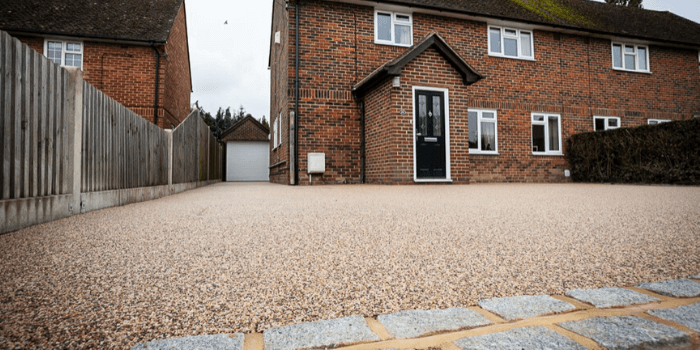 Resin bound gravel driveway